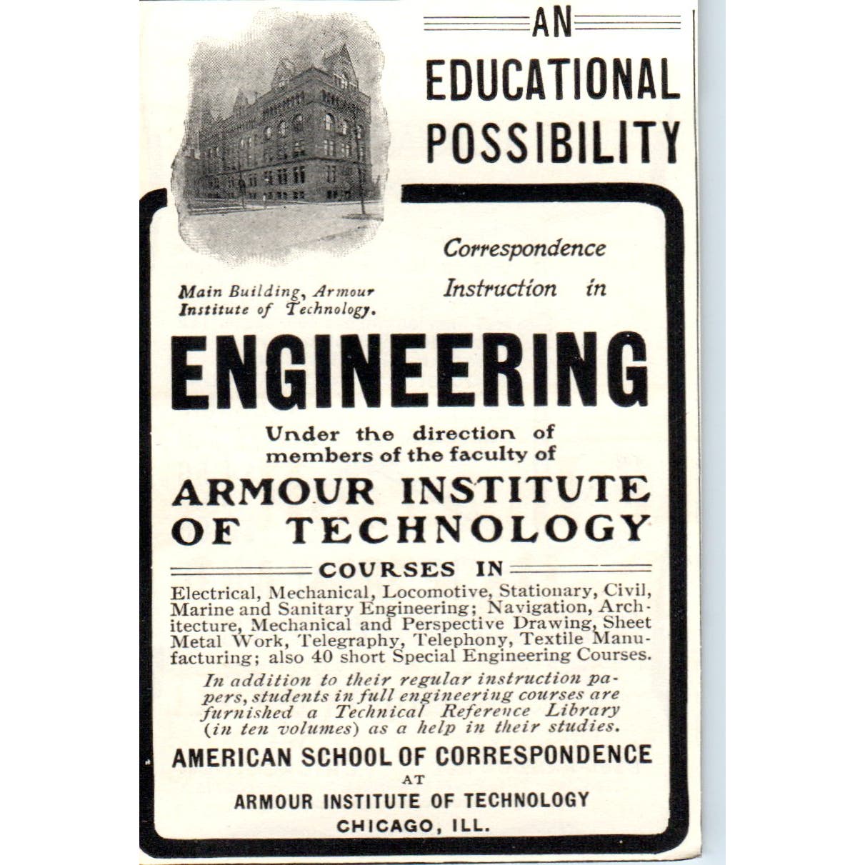 The Sidway Adjustable Table Chicago c1905 Original Magazine Advertisement AE7-A3