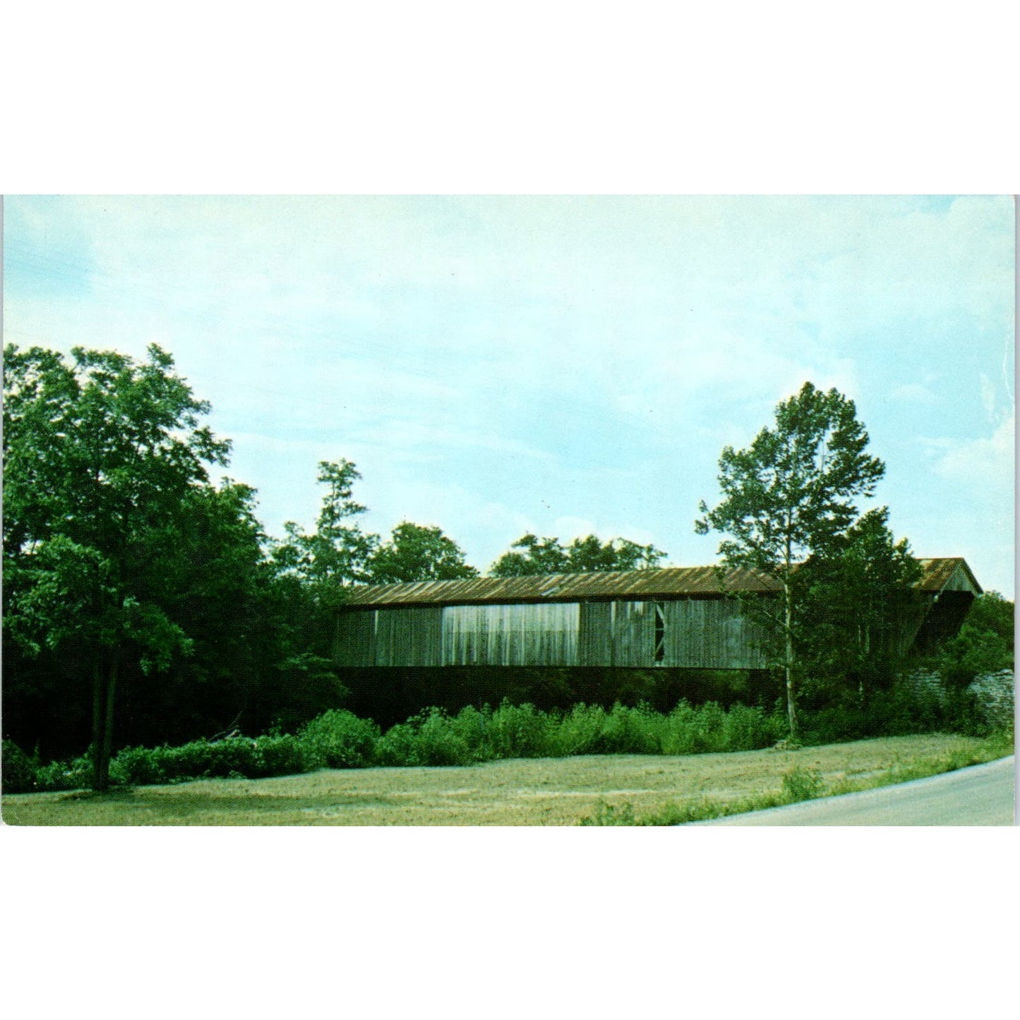 Brown County 5 Scott Twp White Oak Creek OH Vintage Covered Bridge Postcard PC13