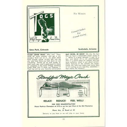 Soledad Fiesta Dresses 116 East Elkhorn Ave 1957 Estes Park CO Ad AG4-1