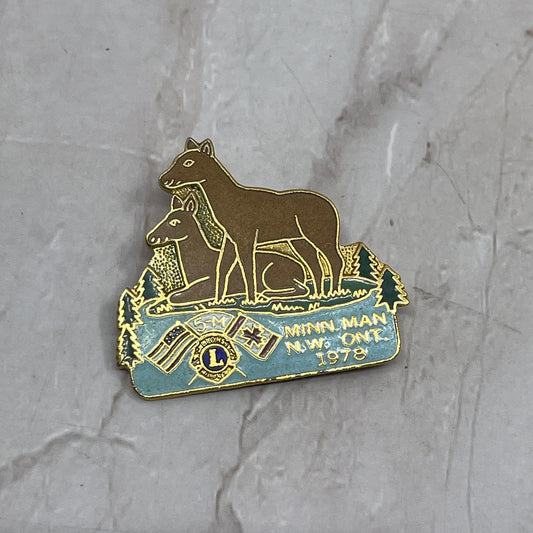 1978 Lions Club Manitoba Ontario Canada Deer 5-M Lapel Pin SB3