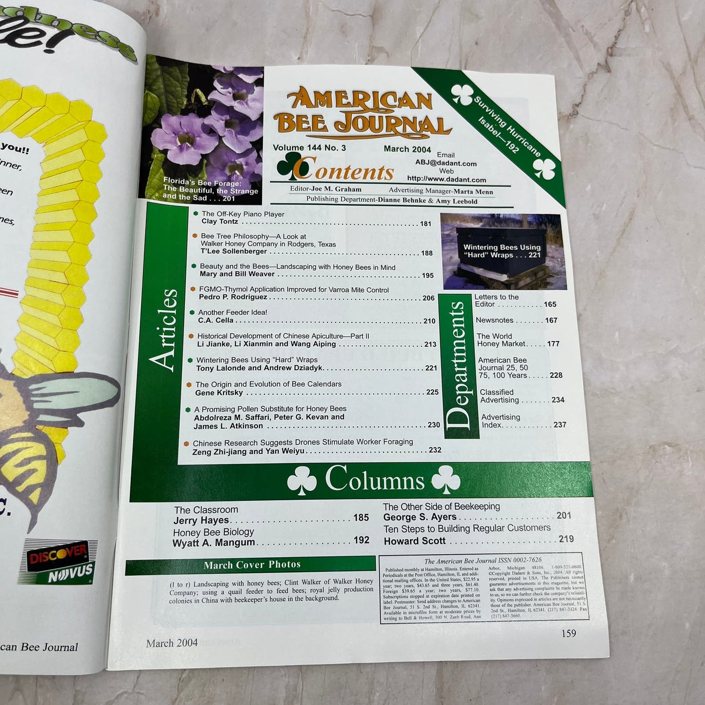 2004 March American Bee Journal Magazine Bees Beekeeping Honey M7