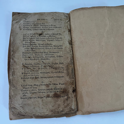 1700s Rare Welsh Science Medical Book TE2-BB