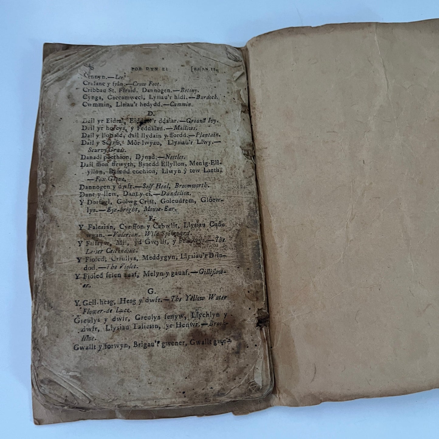 1700s Rare Welsh Science Medical Book H3-5