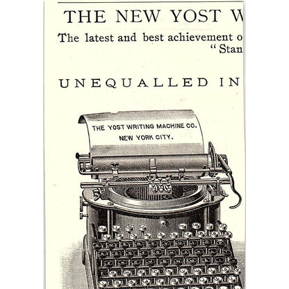 Caligraph - The American Writing Machine Co Hartford CT 1892 Ad AG2-M10