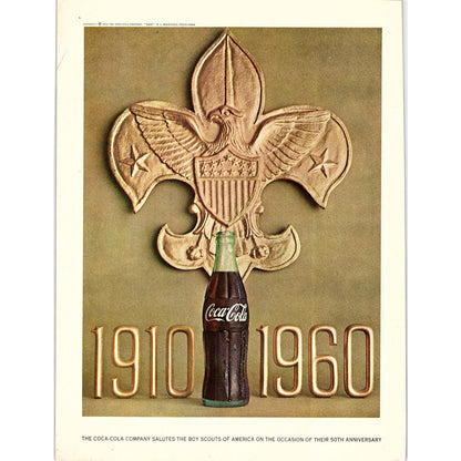 1960 Coca-Cola Coke Boy Scouts 50th Anniversary Magazine Ad 8x11 V10