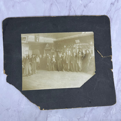 Saloon Interior Group Antique Photo F.O.E. Ashland Wisconsin TC5-CDV1