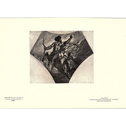 Sketch for the Education of Achilles - Delacroix - 1907 Litho Art Print AF4-5