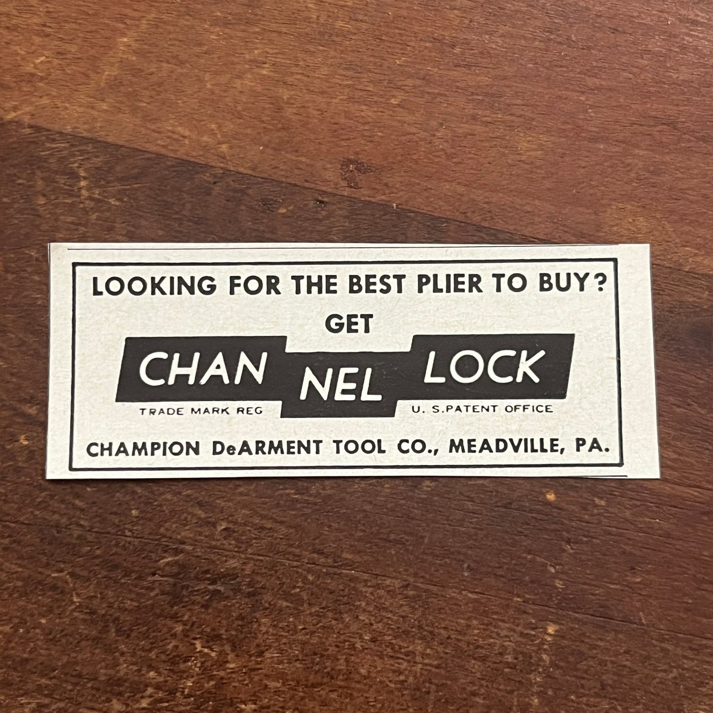 Channel Lock Pliers - Champion DeArment Tool Co Meadville PA 1955 Ad AG1-S1