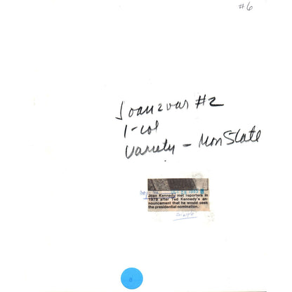 Joan Kennedy Meets WIth Reporters 8x10 Original Press Photo D1-P