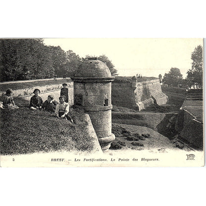 Brest - Les Fortifications La Pointe Des Blagueurs French Antique Postcard PE10