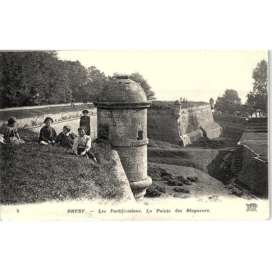 Brest - Les Fortifications La Pointe Des Blagueurs French Antique Postcard PE10