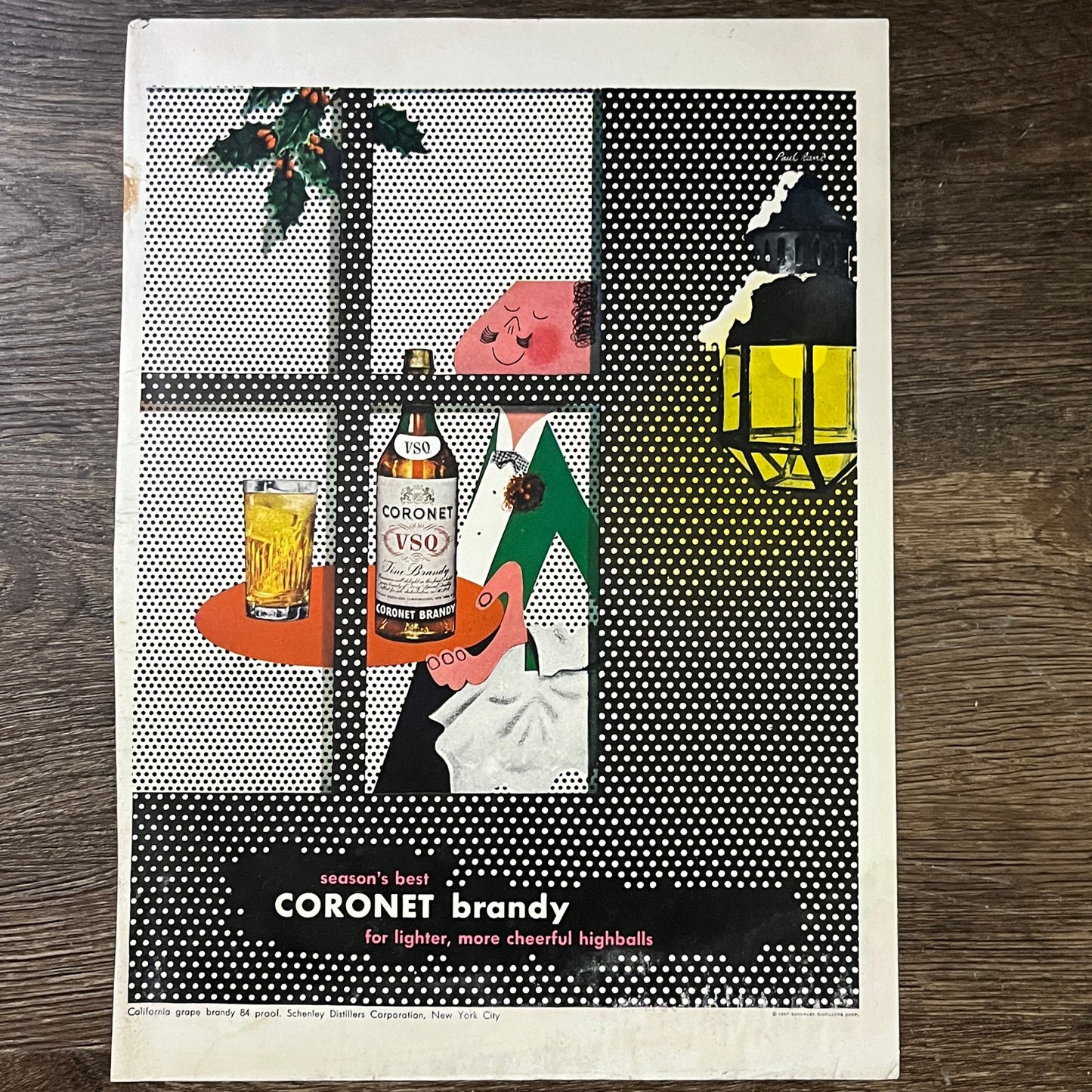 Vintage Christmas Whitman's Sampler Santa Claus Magazine Ad 10x14 V3