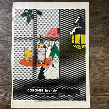 Vintage Christmas Whitman's Sampler Santa Claus Magazine Ad 10x14 V3