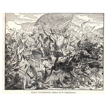 Ziska Victorious W. Camphausen 1911 Engraving Print AF5-7