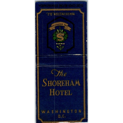 Shoreham Hotel Washington DC Blue & Palladian Room Vtg Matchbook Cover SF4-Y8