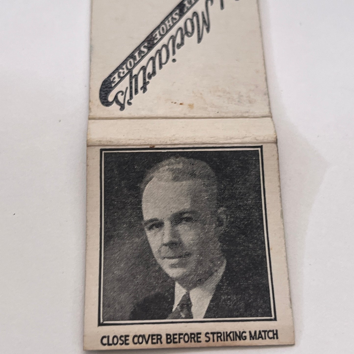 Ed Moriarty's Family Shoe Store Hartford Westfield Holyoke Matchbook TB8-MB-13