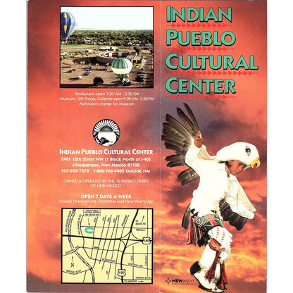 Indian Pueblo Cultural Center Albuquerque NM Fold Out Travel Brochure TH2-TB1