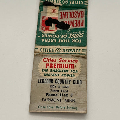 Ledebur Country Club Roy & Elsie Fairmont MN Vintage Matchbook MB59-1
