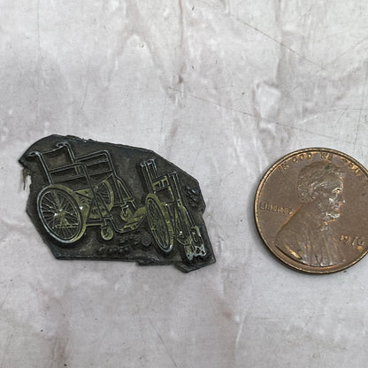 Retro Wheelchair Vintage Letterpress Printers Block Plate SF5-S