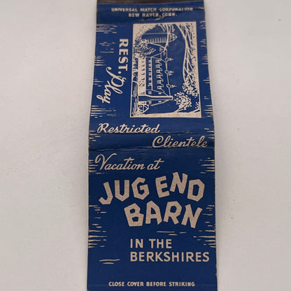 Jug End Barn in the Berkshires  Vintage Matchbook Cover TB8-MB-5