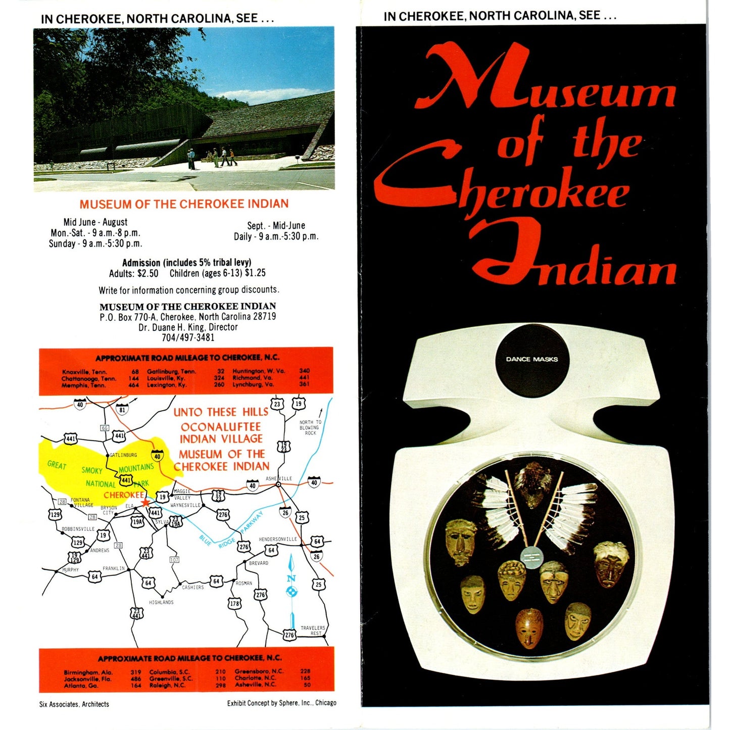 Vintage Museum of the Cherokee Indian North Carolina Travel Brochure TF4-B3