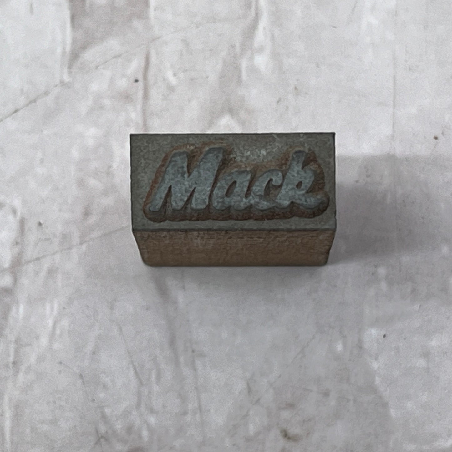 Mac Truck Trucking Logo Vintage Letterpress Printers Block Plate SF5-S