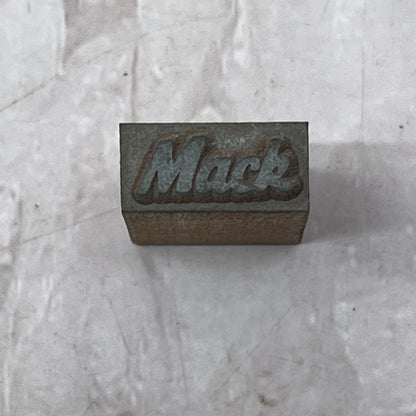 Mac Truck Trucking Logo Vintage Letterpress Printers Block Plate SF5-S