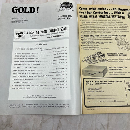 1974 Summer -Gold! Magazine - Treasure Hunting Metal Detecting Prospecting M13