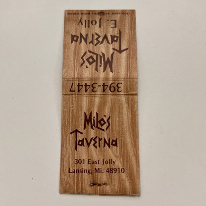 Milo's Taverna E. Jolly Lansing MI Vintage Matchbook TB6-MB2-15