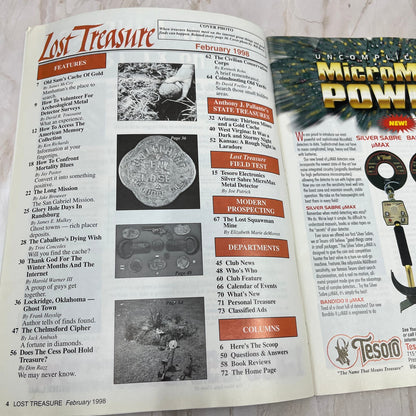 1998 Feb - Lost Treasure Magazine - Treasure Hunting Gold Prospecting M13