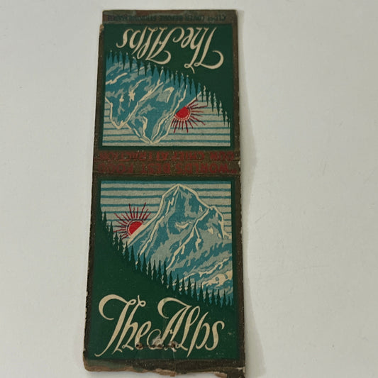 The Alps Restaurant New York City Vintage Matchbook Cover MB8-6