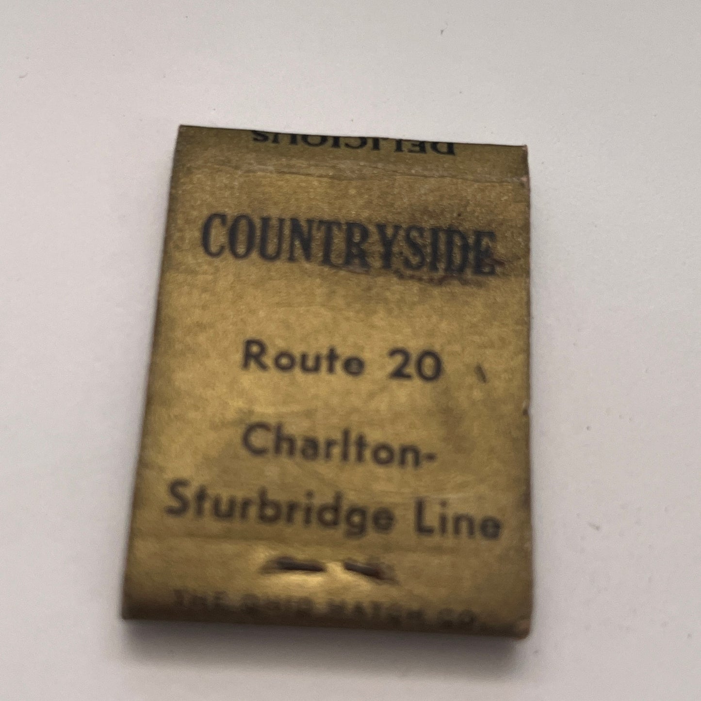 Countryside Cafe Geo A Granger Charlton-Sturbridge Line Matchbook Cover TB8-MB-5