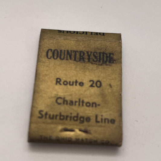 Countryside Cafe Geo A Granger Charlton-Sturbridge Line Matchbook Cover TB8-MB-5