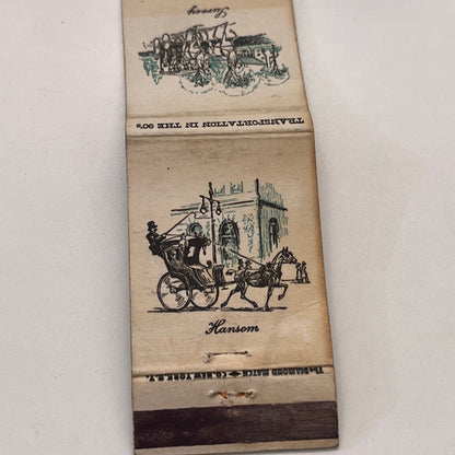 Surrey & Hansom Transportation in the 90s Vintage Matchbook Cover MM3-1
