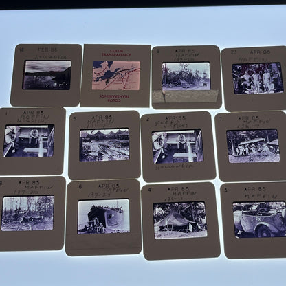 WWII 1940s - 12 Slides of United States Soldier at Maffin Bay TB8-SL1