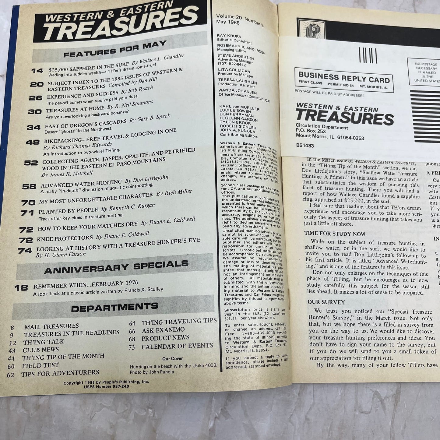 1986 May - Western & Eastern Treasures Magazine - Treasure Hunting Gold M12