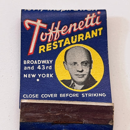Toffenetti Restaurant Ham and Sweets New York Vintage Matchbook Cover TB8-MB3-10