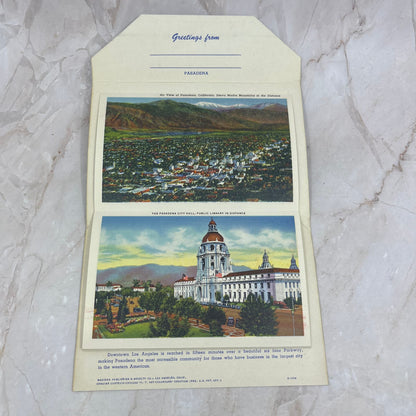 Beautiful Pasadena California Vintage Souvenir Folder Book Views TI8-S2