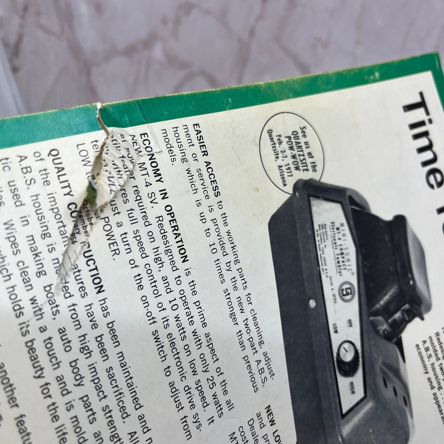 Gilson Synthetic Emerald Crystal - Lapidary Journal Magazine - Jan 1977 M27