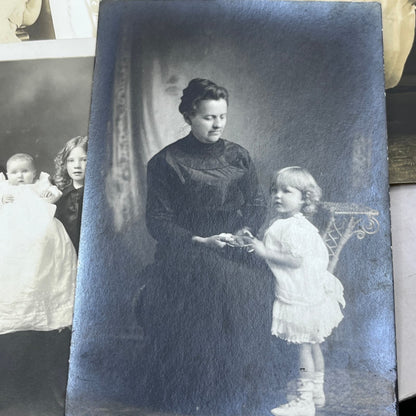 Huge Lot of Antique Early 1900s RPPC Postcards Mostly Children Portraits TI9