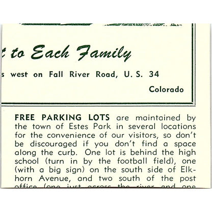 L&M Fish and Meat Market 270 Moraine Drive 1957 Estes Park CO Ad AG4-S10