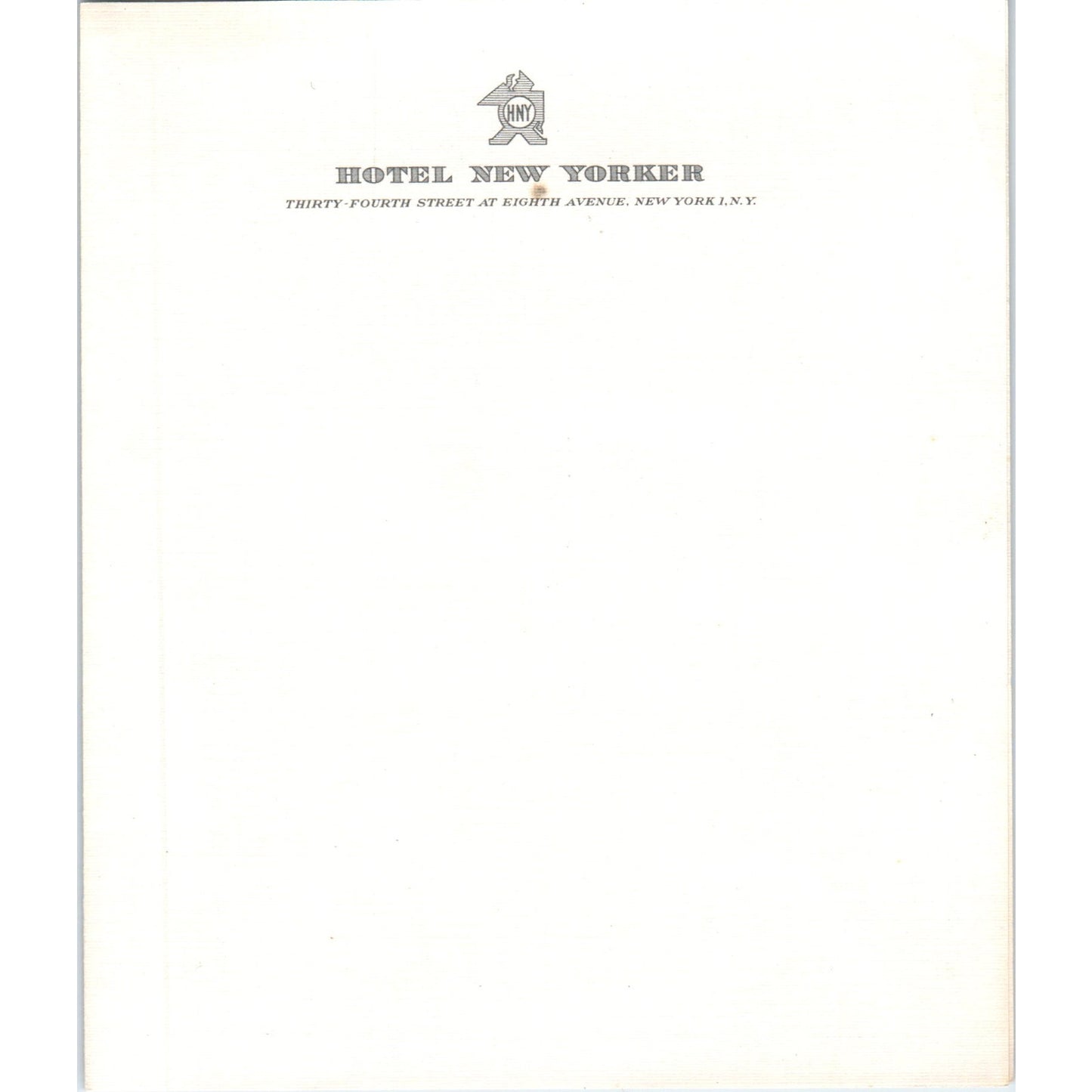 Hotel New York Blank Antique Letterhead AD8-R5