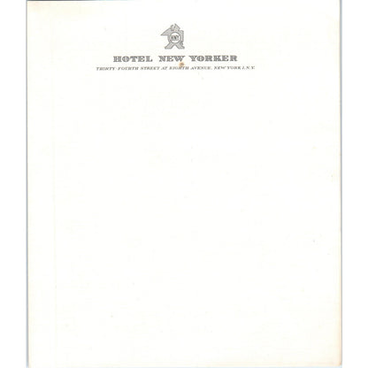 Hotel New York Blank Antique Letterhead AD8-R5