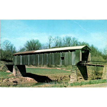 Hildreth Bridge Marietta Ohio Vintage Covered Bridge Postcard PC16