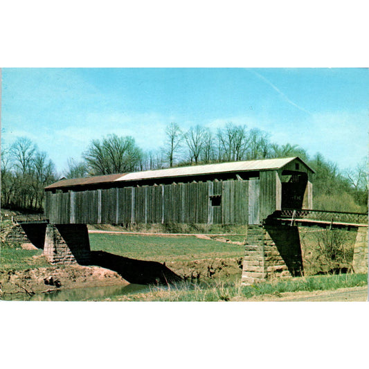 Hildreth Bridge Marietta Ohio Vintage Covered Bridge Postcard PC16