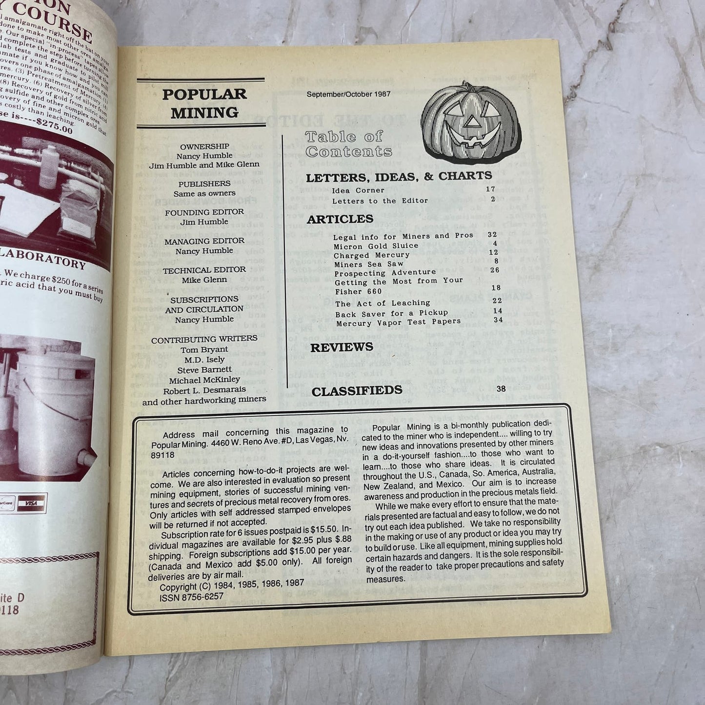 1987 Sep/Oct - Popular Mining Magazine - Treasure Hunting Gold Prospecting M19