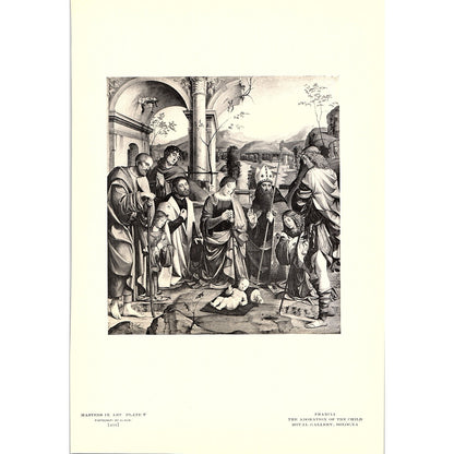 The Adoration of the Child - Francia - 1906 Litho Art Print AF5-3