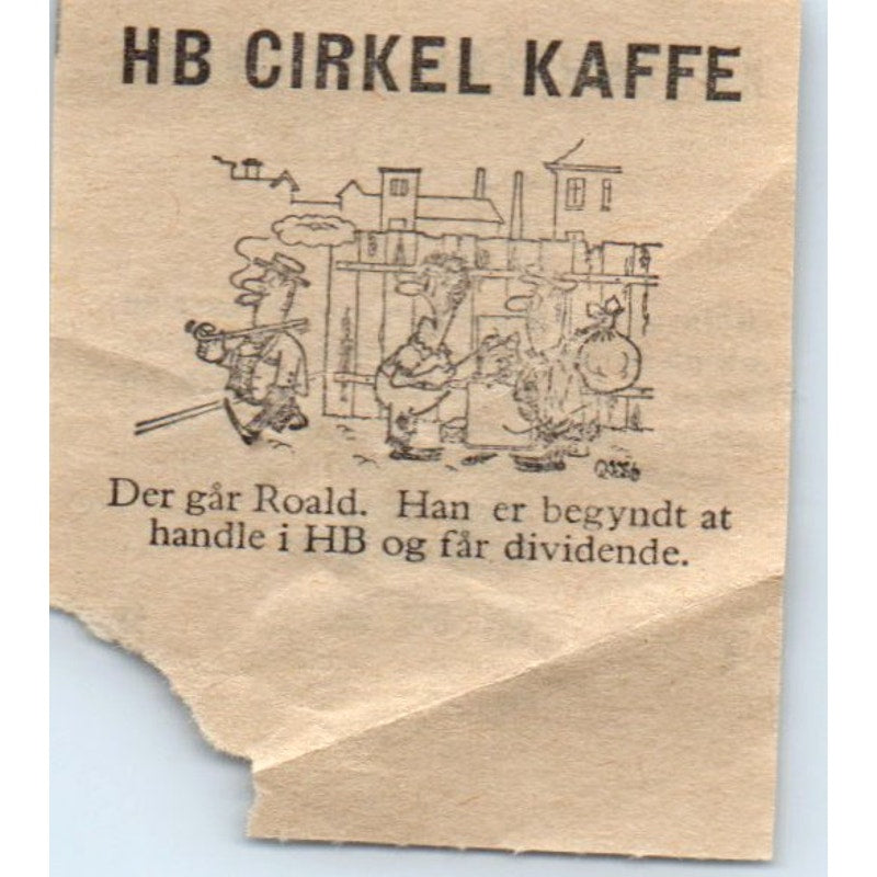 1960s Københavns Sporveje Copenhagen's Tramway Stub HB Cirkel Kaffe AF7-E9