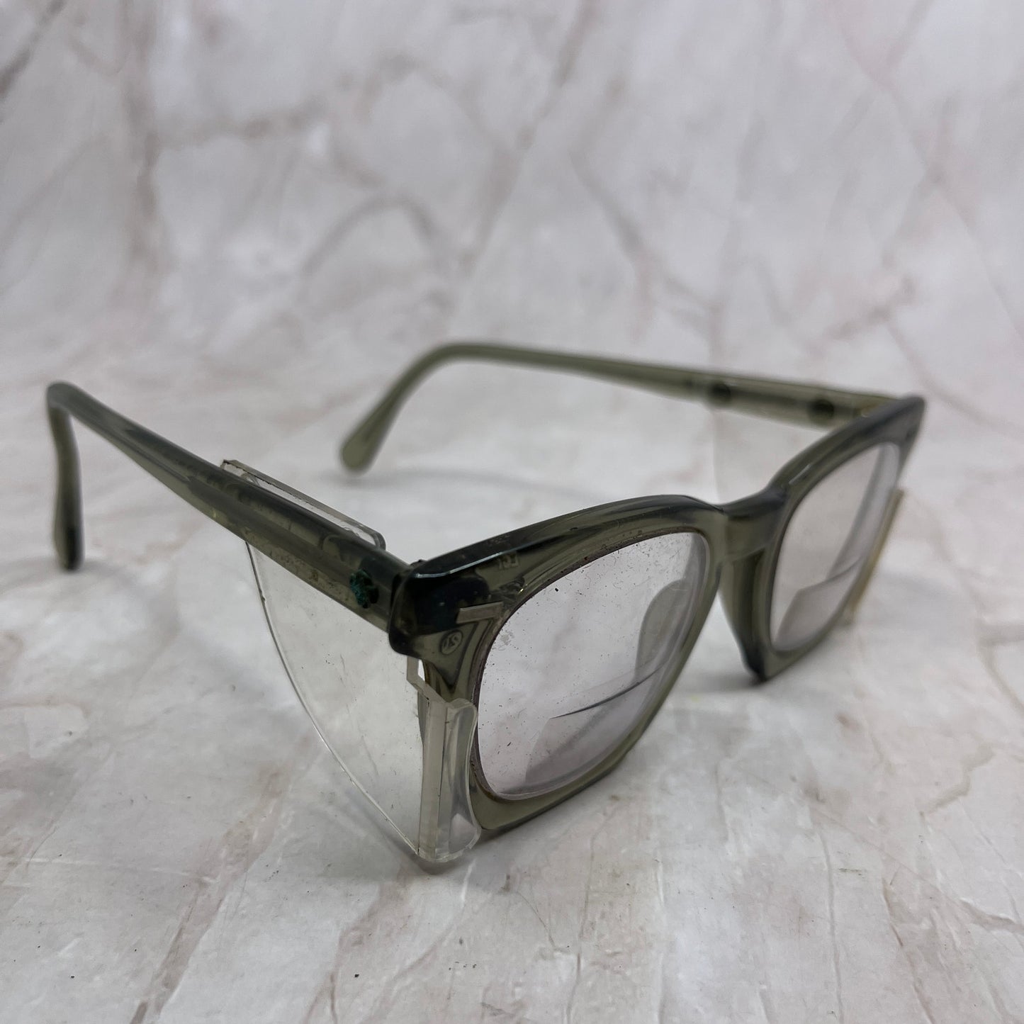 Vintage PI Horn Rim Safety Glasses With Side Shields Sunglasses Frames TG7-G2-1