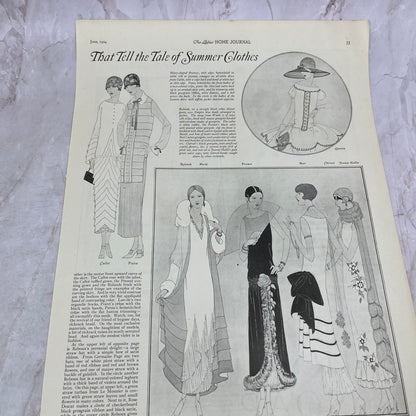 Women's Summer Fashion Trends in Paris 2 Pages 1924 Magazine Ad FL6-11